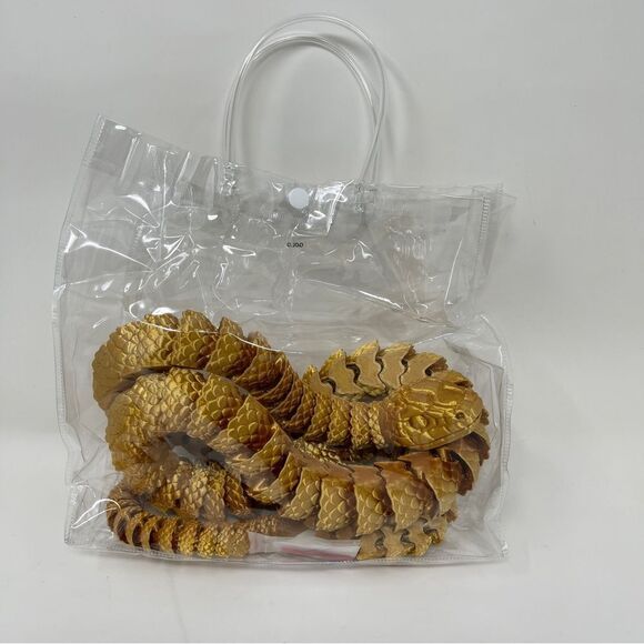 Articulating Snakes 3D Printed 5 Feet Long Metallic Gold Color Décor Gift - Picture 6 of 7